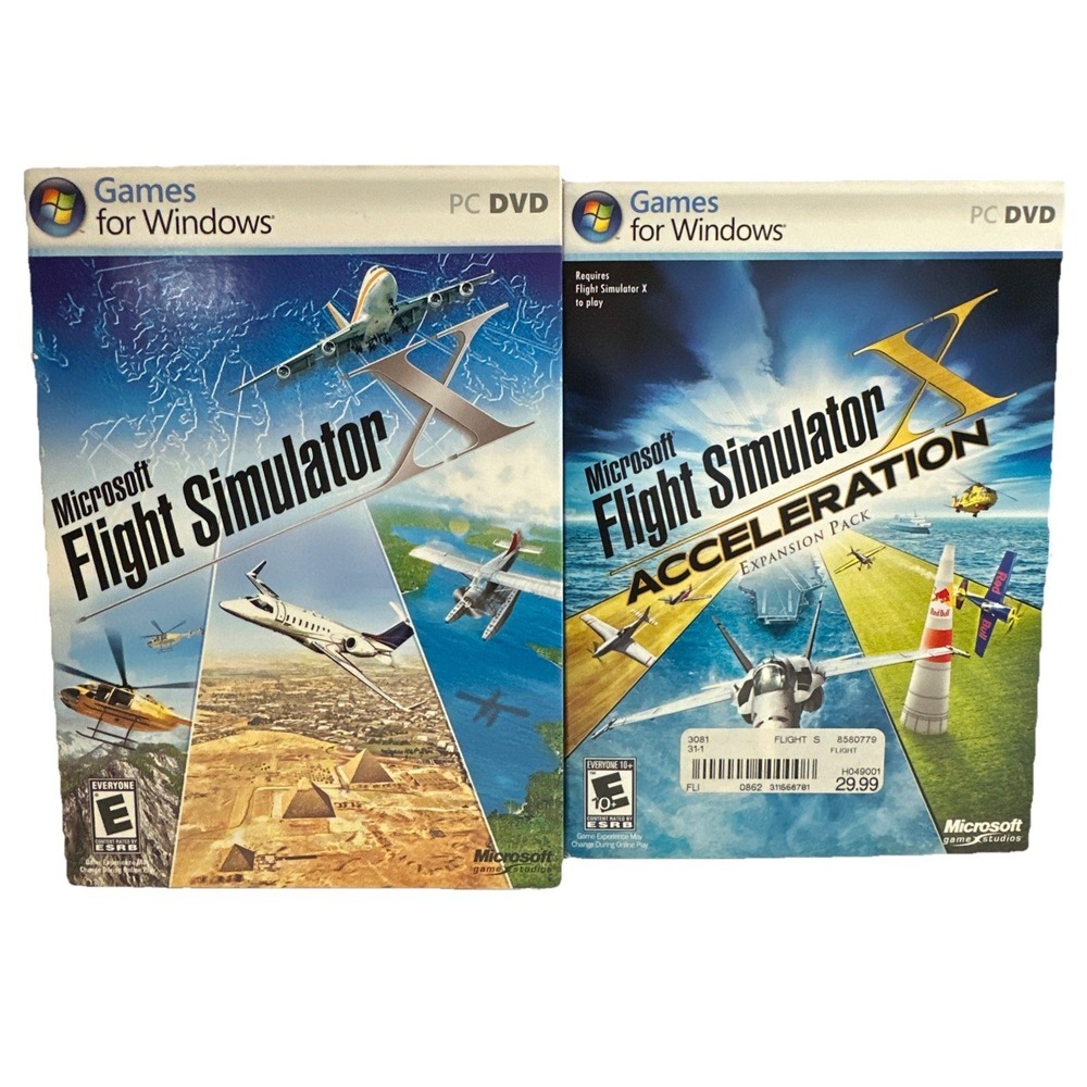 Microsoft Flight Simulator X: Deluxe edition + Acceleration Expansion PC